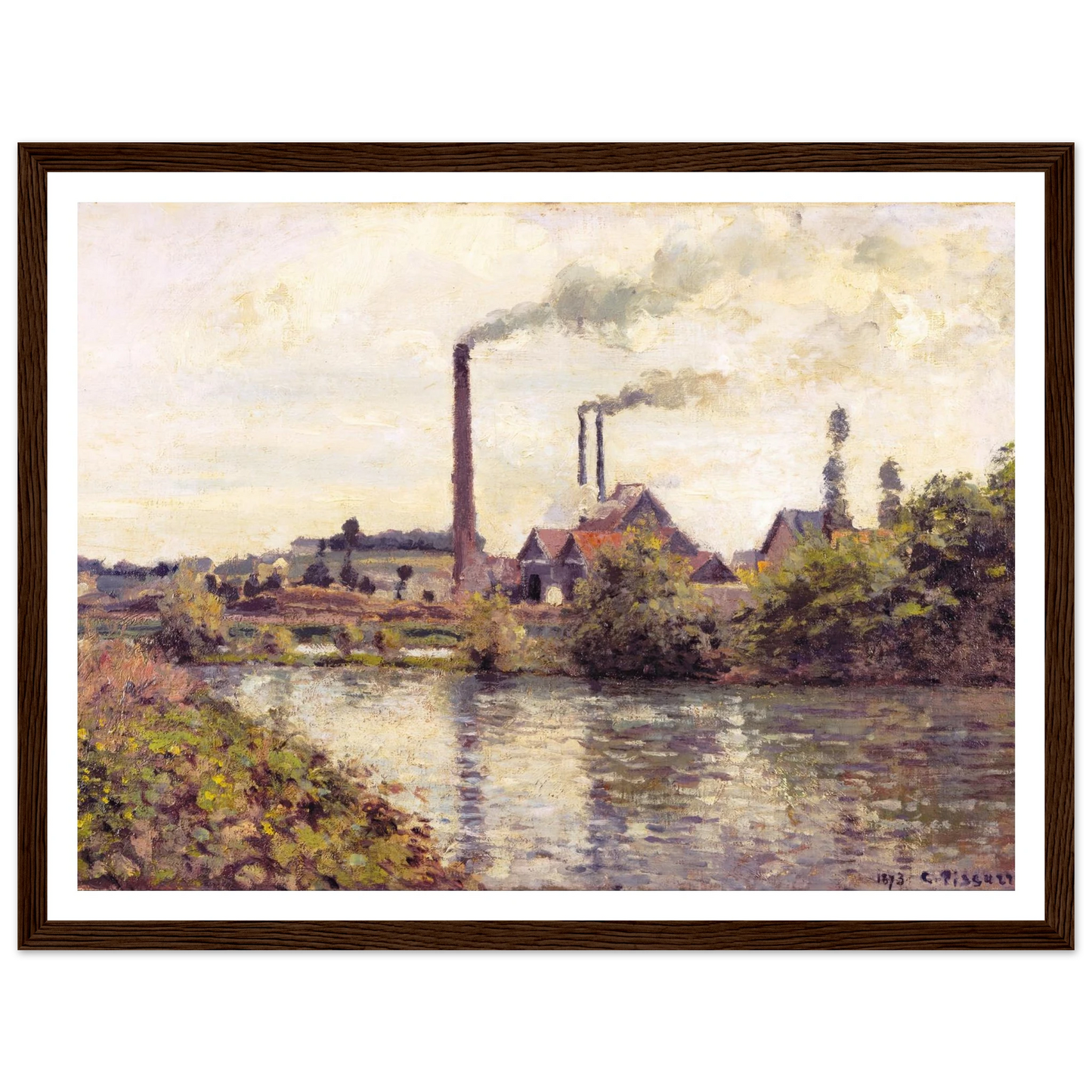The Factory at Pontoise Art Print | Camille Pissarro-Quipham Collections