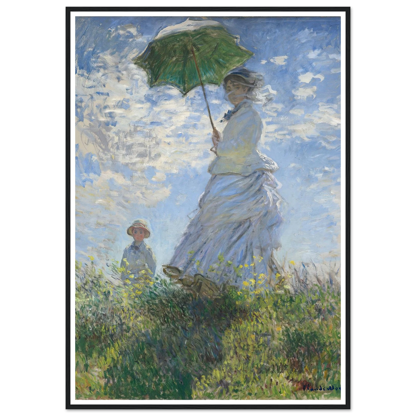 Woman with a Parasol – Madame Monet and Her Son (1875) Art Print | Claude Monet-Quipham Collections