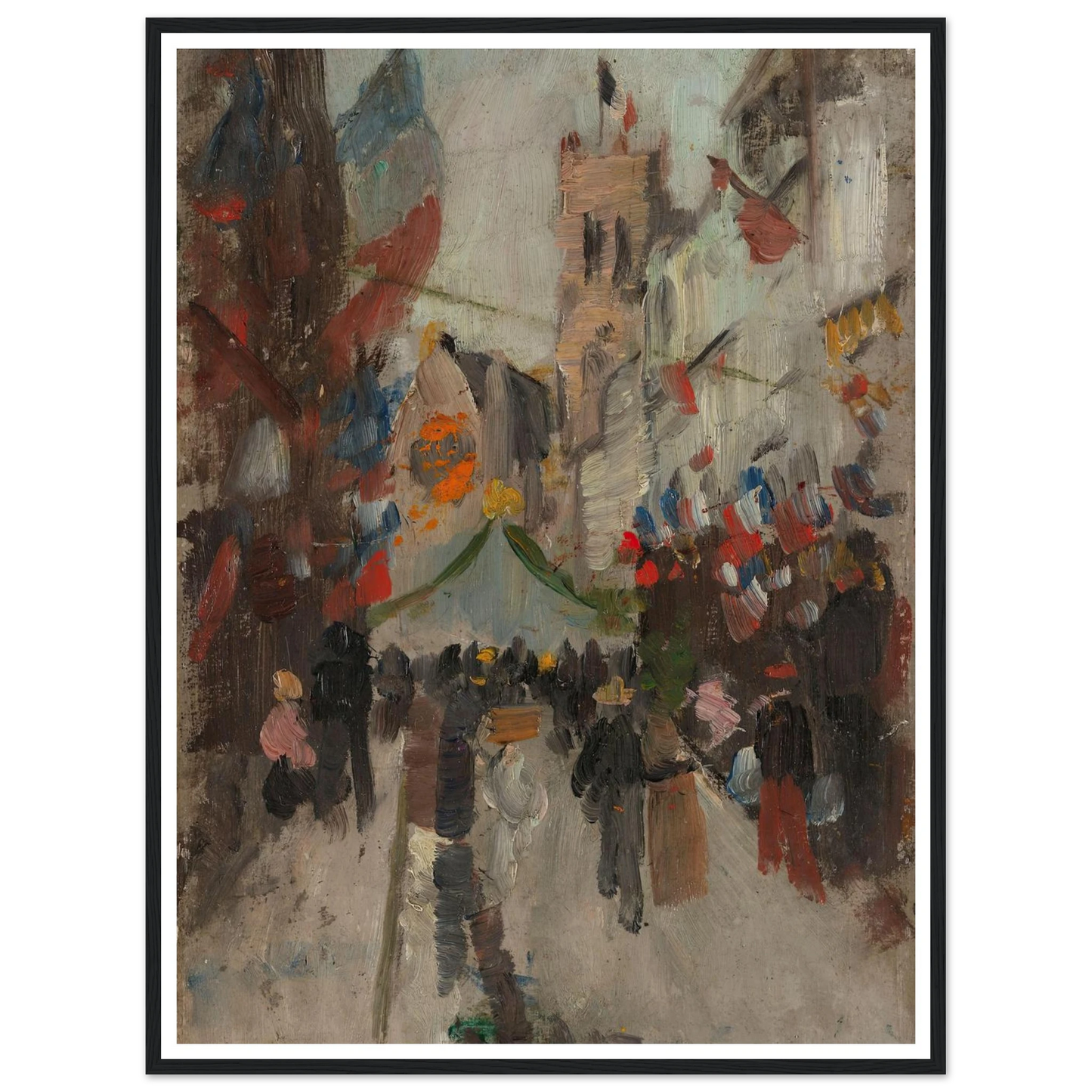 July 14th in Dieppe (1894 - 1898) Art Print | Frits Thaulow-Quipham Collections