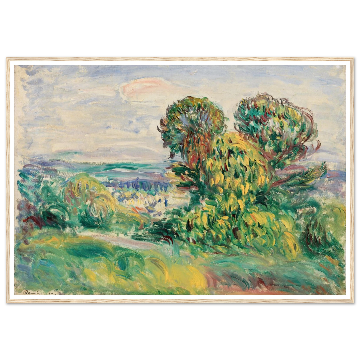 Landscape (1890) Art Print | Pierre Auguste Renoir-Quipham Collections