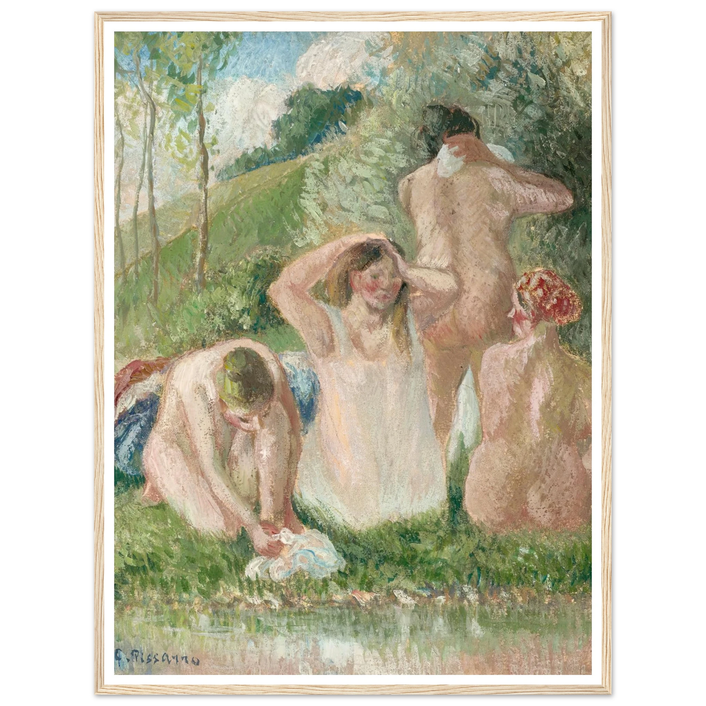 Groupe de baigneuses (circa 1901) Art Print | Camille Pissarro-Quipham Collections