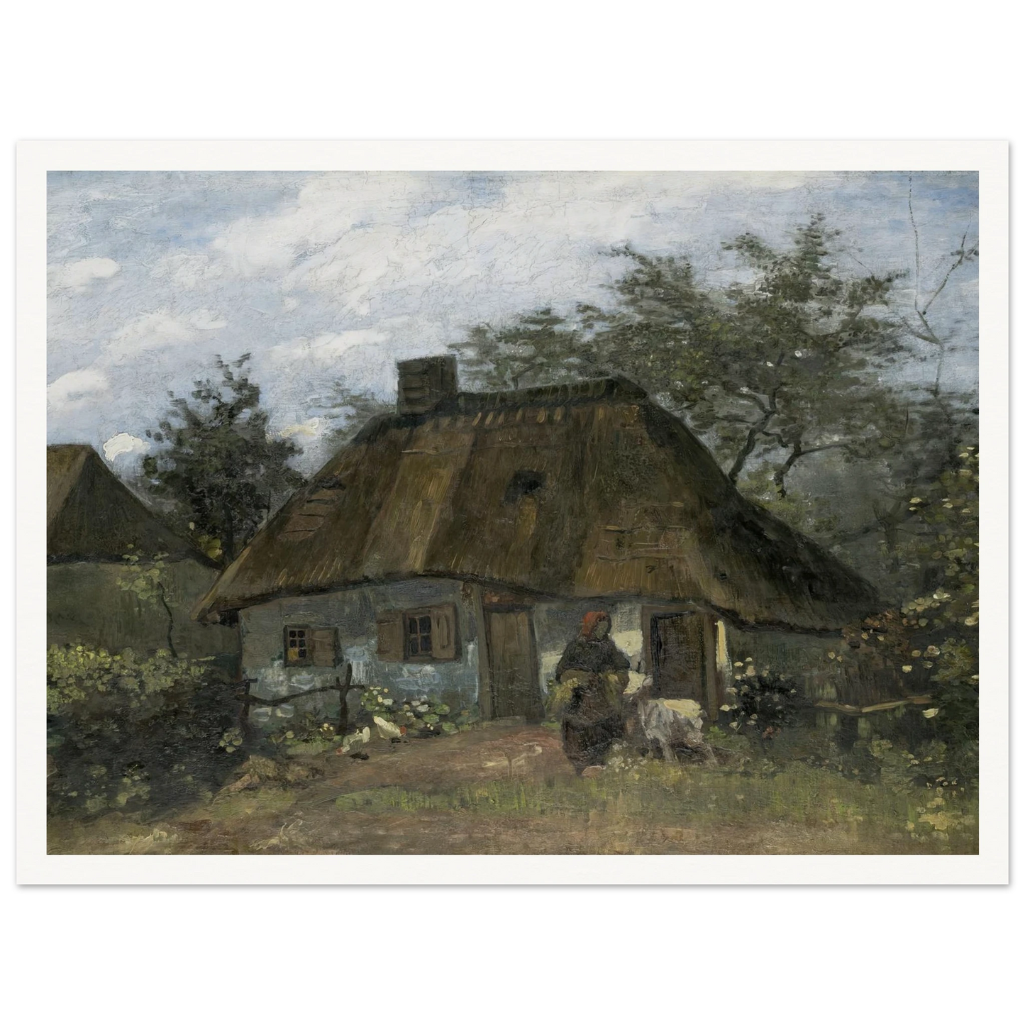 Farmhouse in Nuenen (1885) Art Print | Vincent van Gogh-Quipham Collections