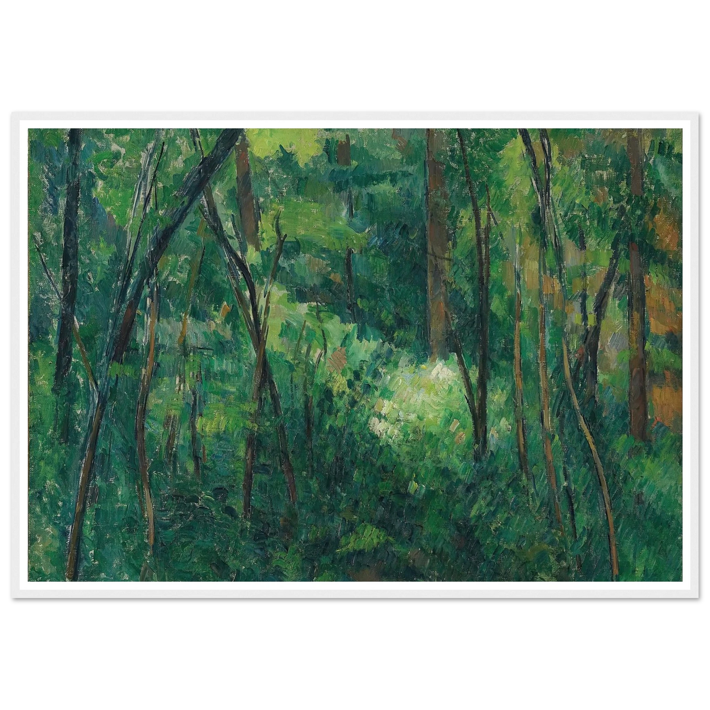 Interior of a forest (1880 - 1890) Art Print | Paul Cezanne-Quipham Collections