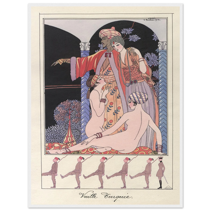 Vieille Turquie (Dans le sérail) (1914-1915) Art Print | George Barbier-Quipham Collections