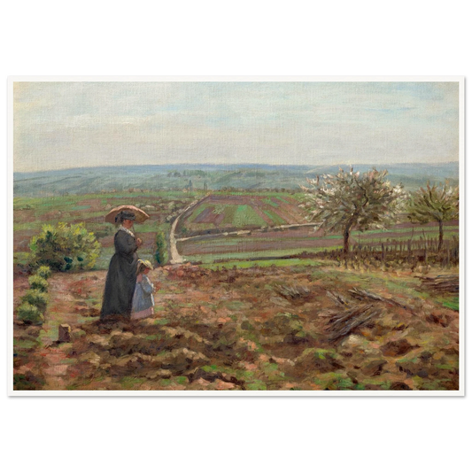 La route de Rouen, les hauteurs de l’Hautil, Pontoise (1872) Art Print | Camille Pissarro-Quipham Collections