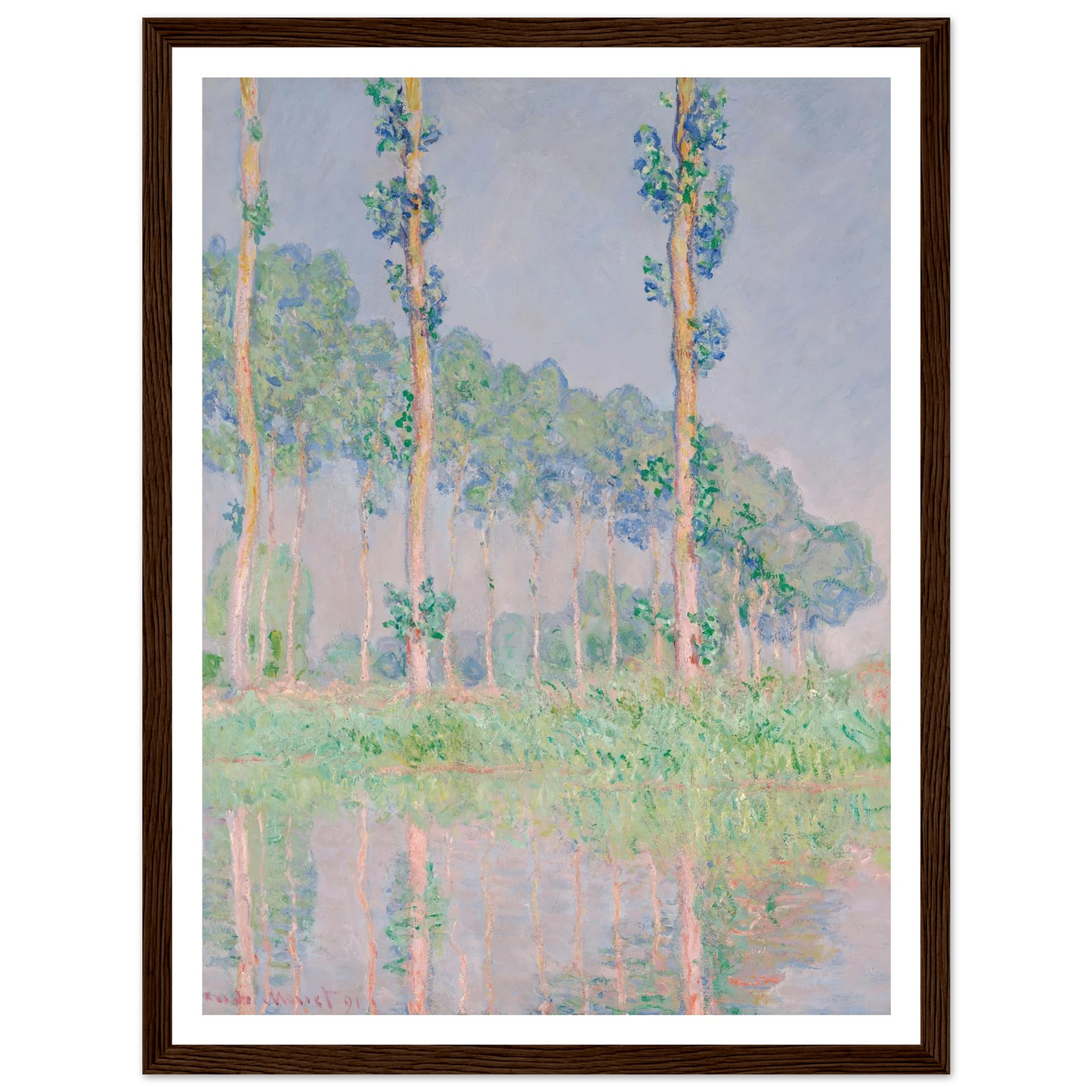 Poplars, Pink Effect (1891) Art Print | Claude Monet-Quipham Collections