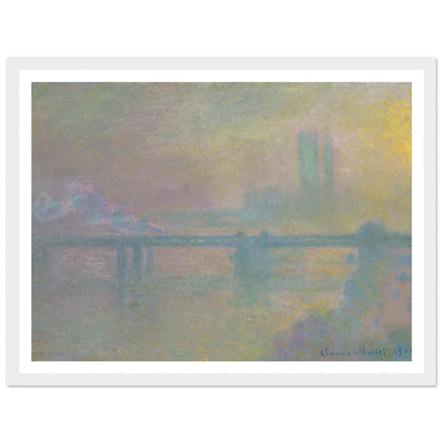Charing Cross Bridge, London (1901) Art Print | Claude Monet-Quipham Collections