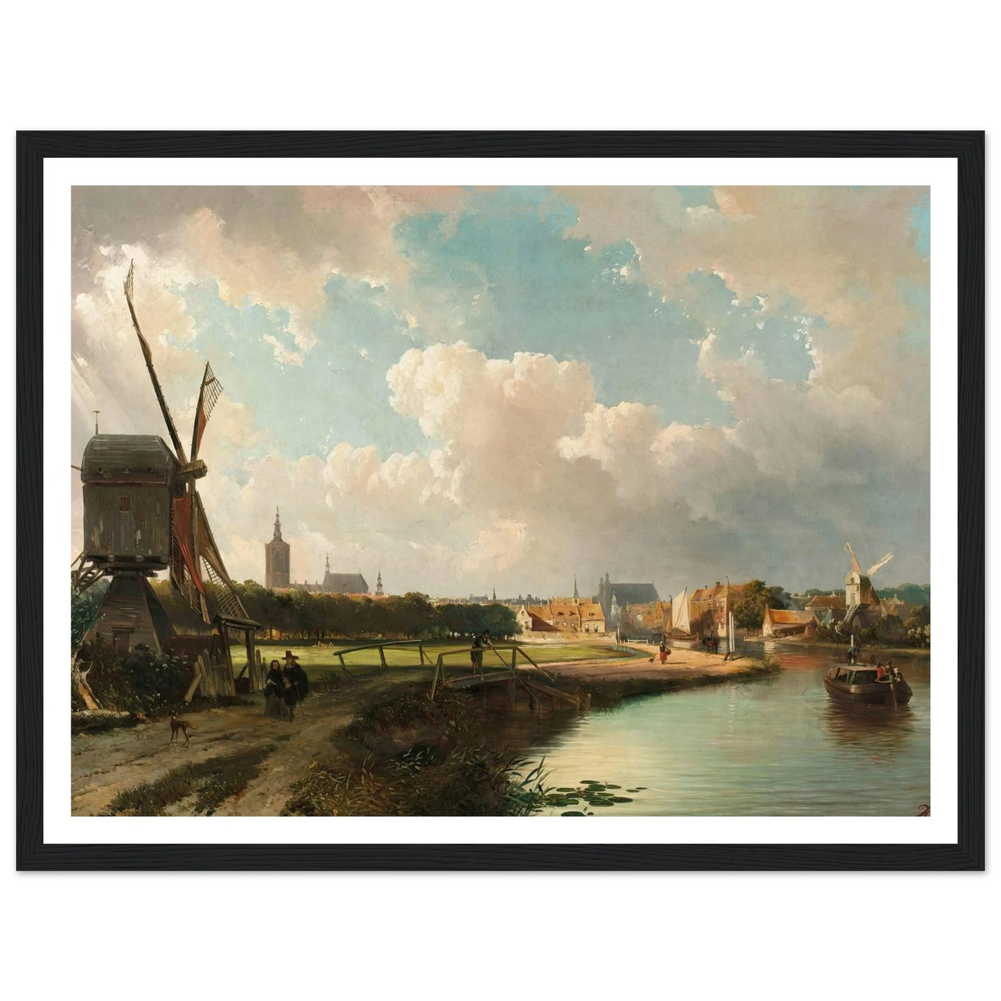 View of The Hague from the Delftse Vaart in the Seventeenth Century (1852) Art Print | Cornelis Springer-Quipham Collections