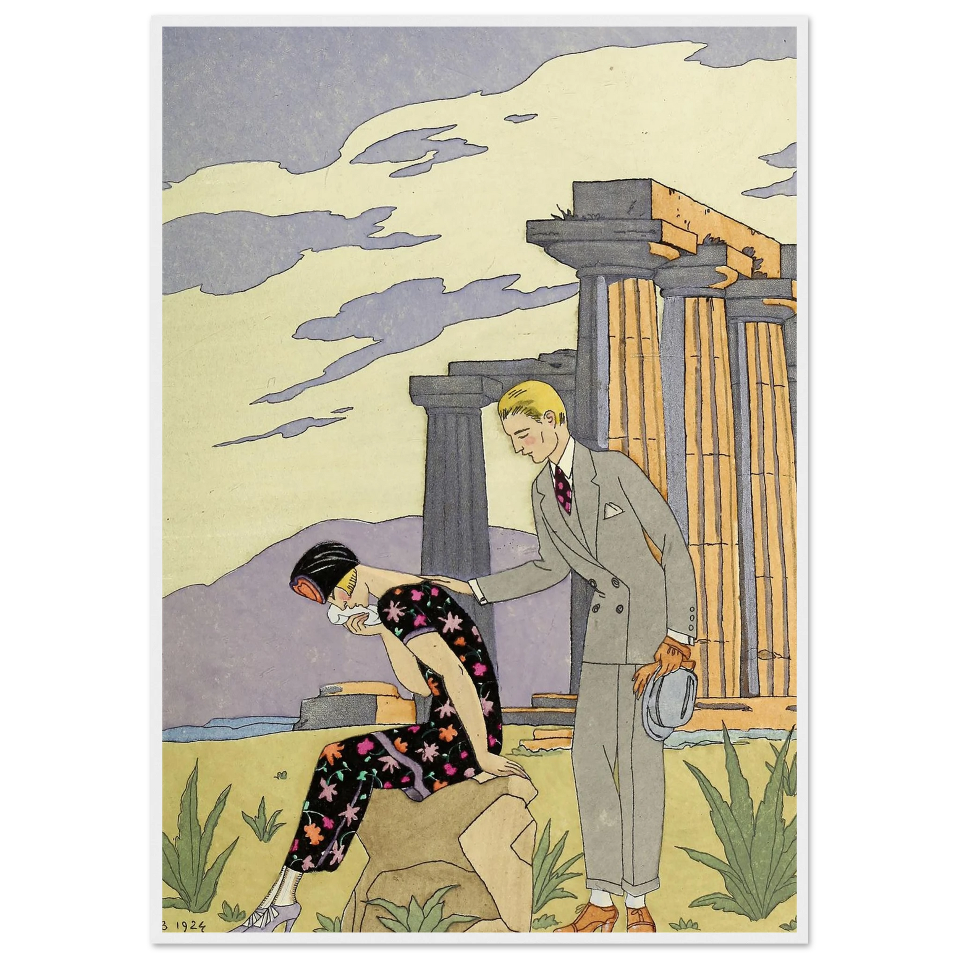 Falbalas et fanfreluches, Paestum (1925) Art Print | George Barbier-Quipham Collections