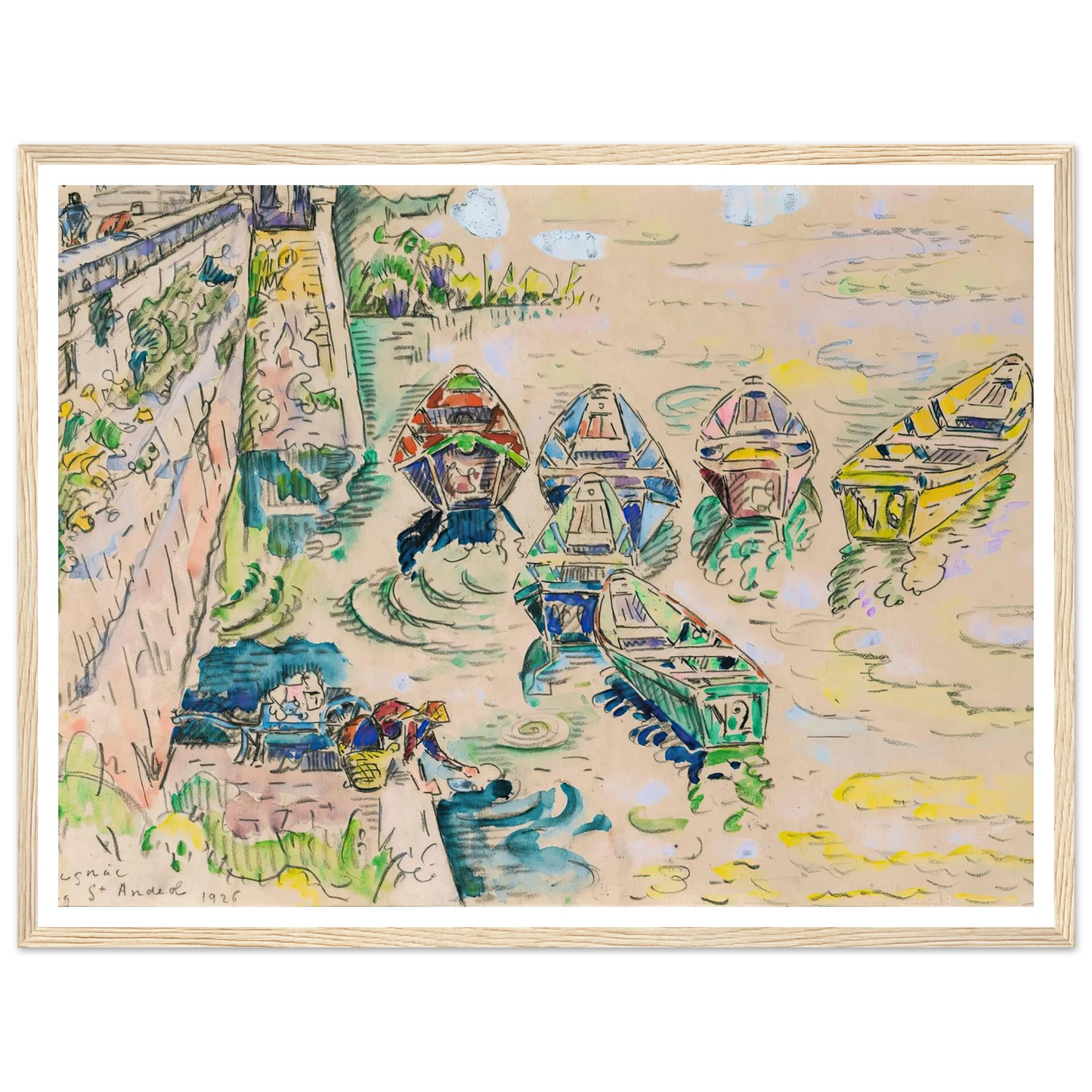 Bourg Saint-Andéo (1926) Art Print | Paul Signac-Quipham Collections