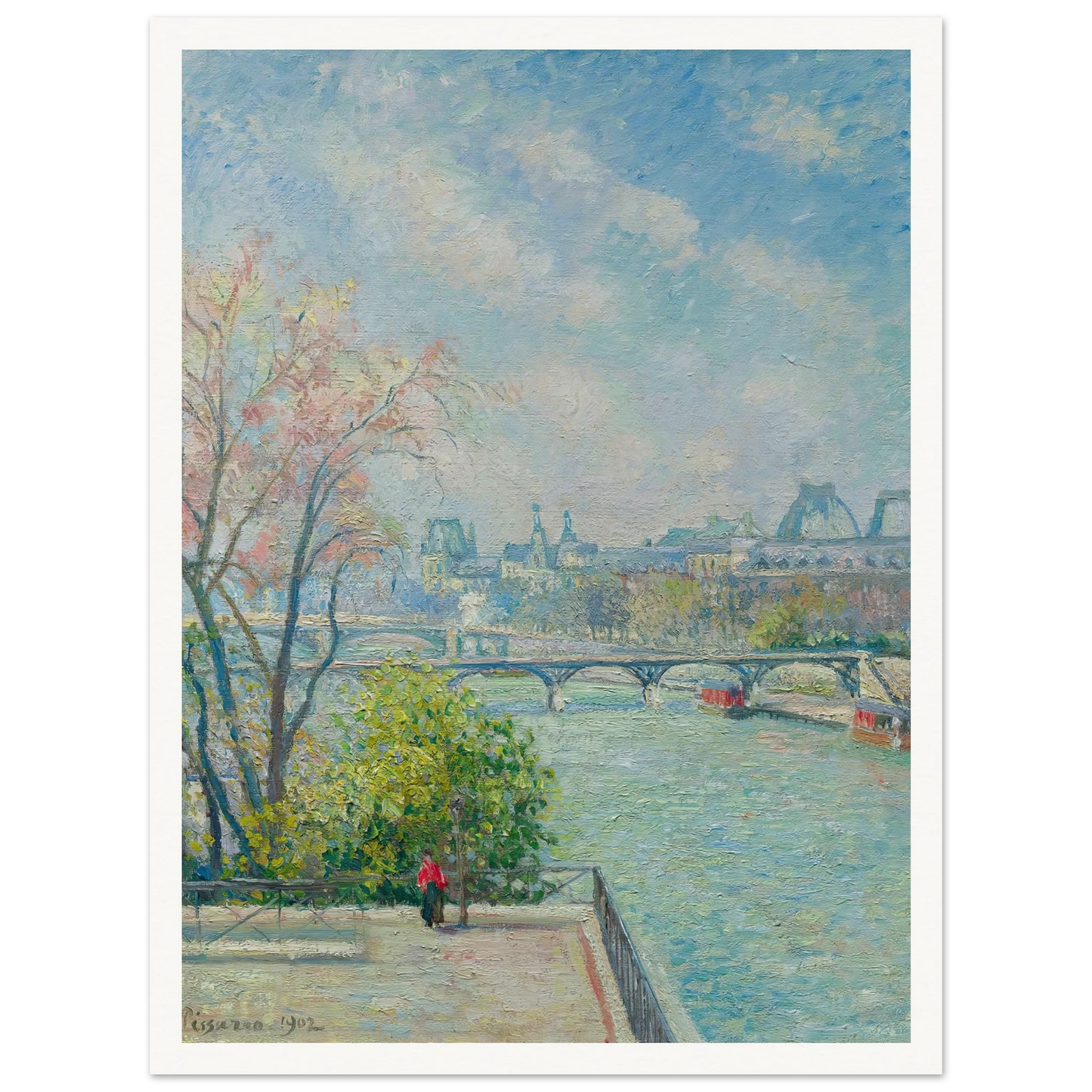 Le Louvre, Matin, Printemps (1902) Art Print | Camille Pissarro-Quipham Collections