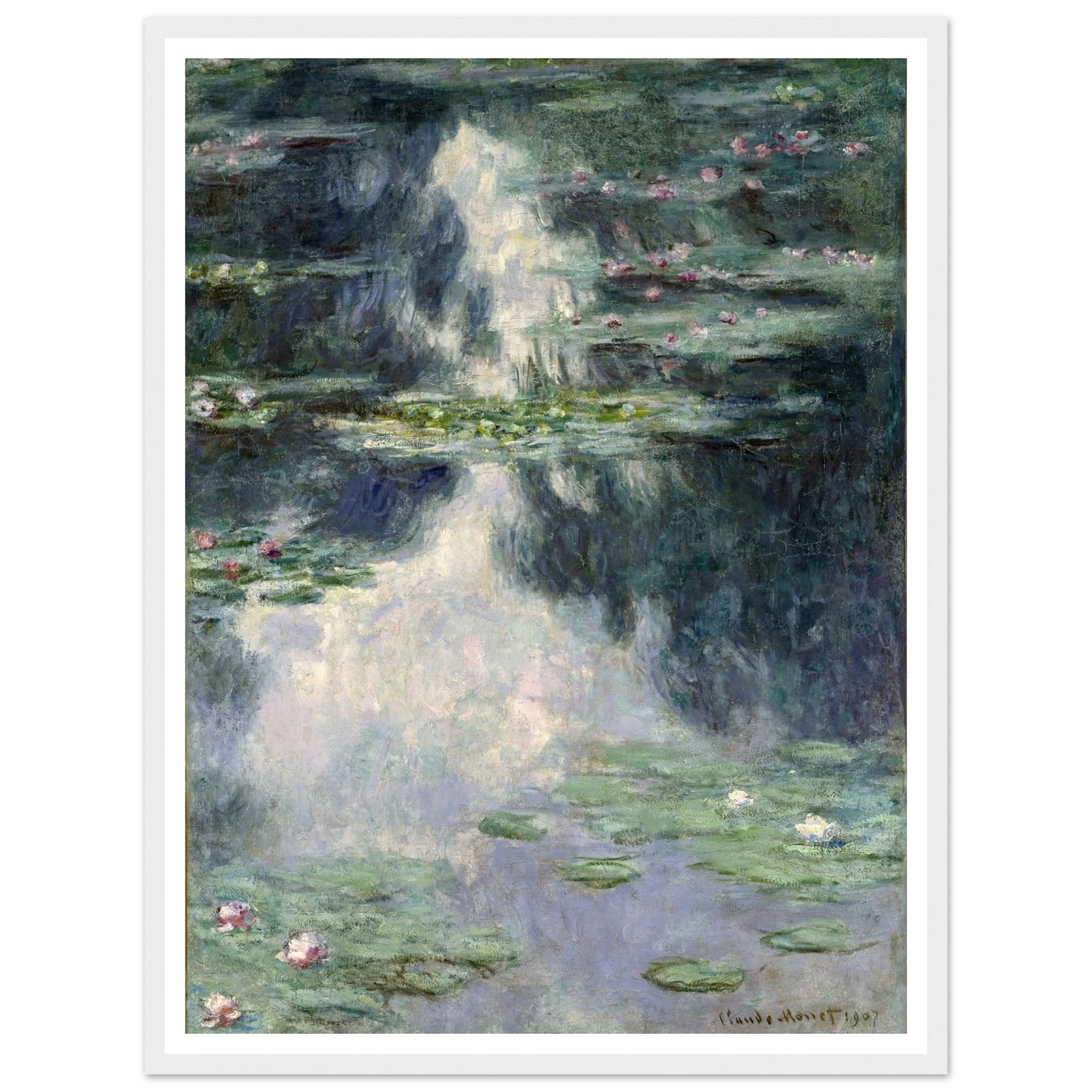 Pond with Water Lilies (1907) Art Print | Claude Monet-Quipham Collections