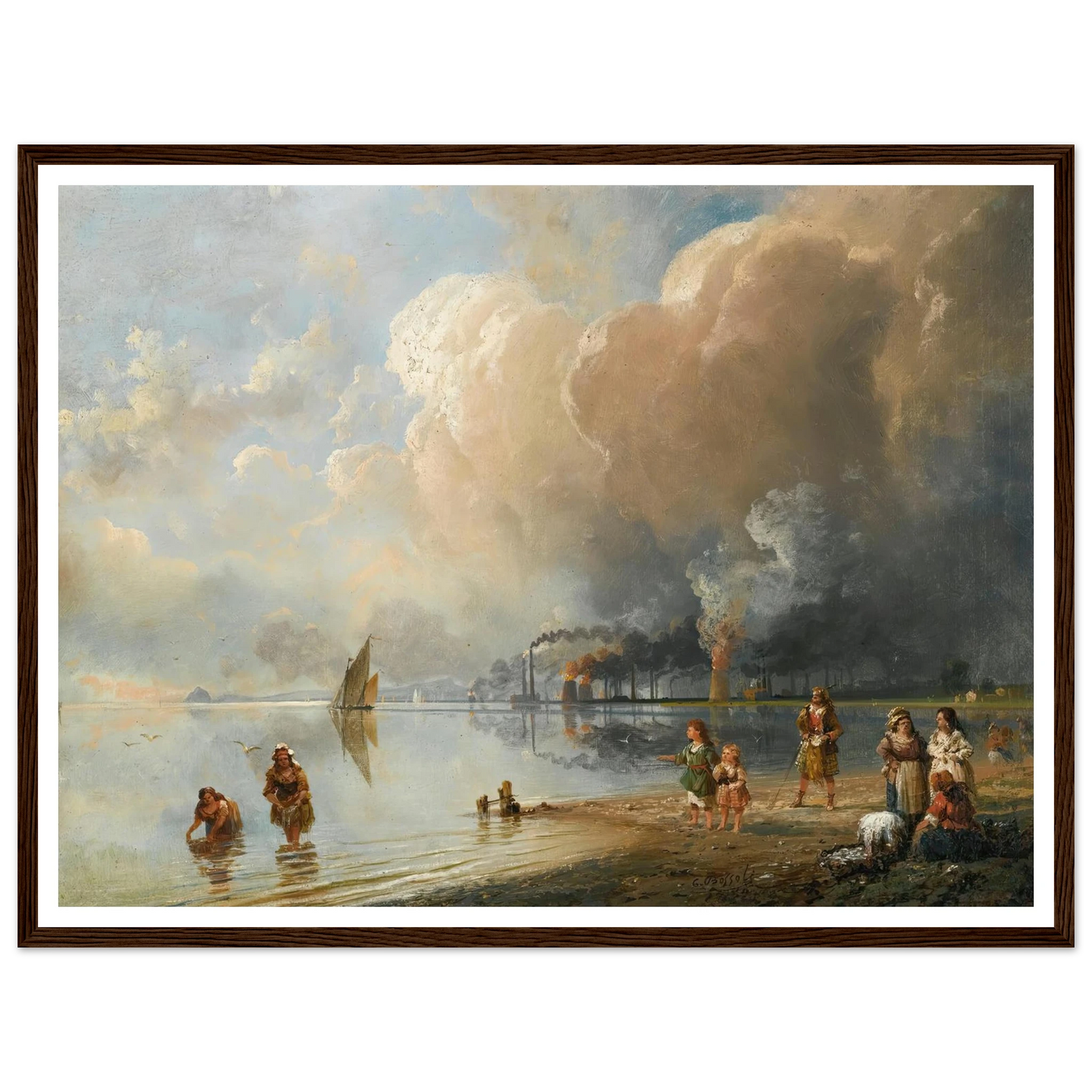 On the banks of the forth, Edinburgh Art Print | Carlo Bossoli-Quipham Collections
