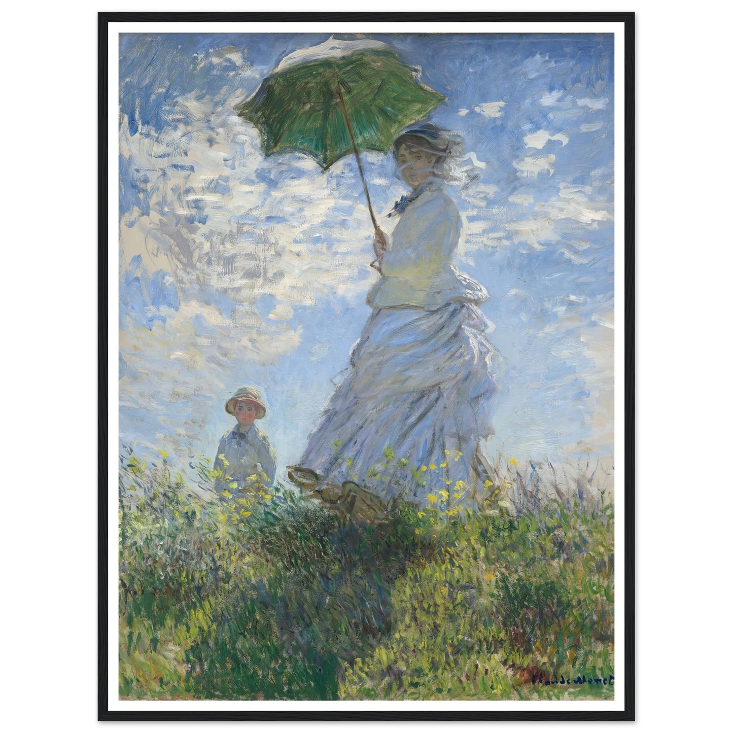 Woman with a Parasol – Madame Monet and Her Son (1875) Art Print | Claude Monet-Quipham Collections