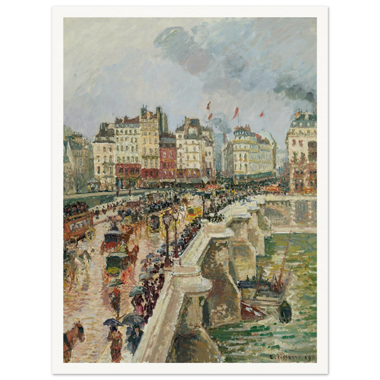Le Pont-Neuf, après-midi de pluie (1901) Art Print | Camille Pissarro-Quipham Collections