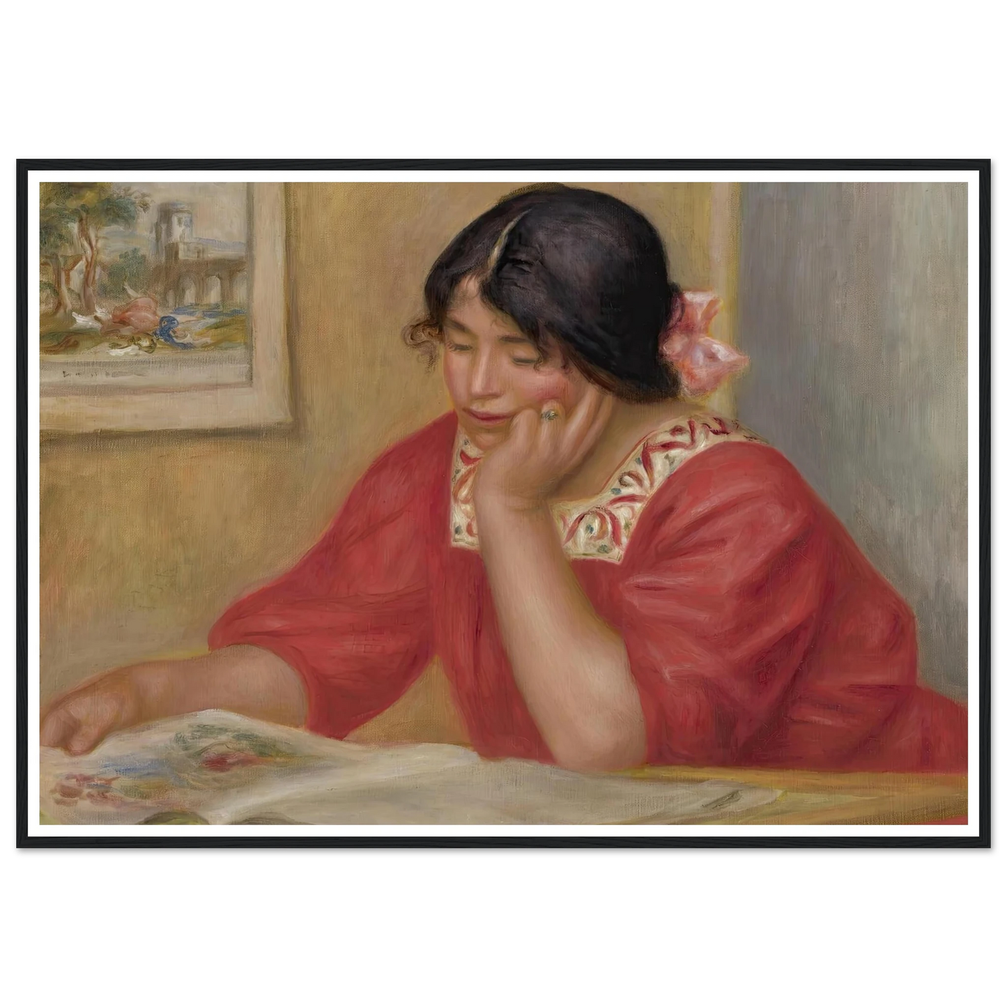 Léontine Lisant Art Print | Pierre Auguste Renoir-Quipham Collections