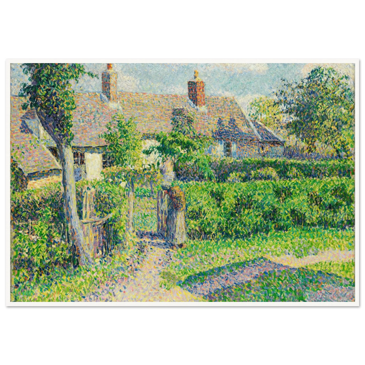 Peasants’ houses, Eragny (1887) Art Print | Camille Pissarro-Quipham Collections