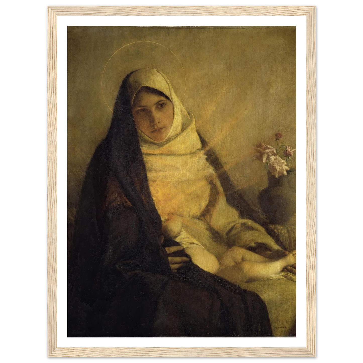Madonna of the Rose (1885) Art Print | Pascal Adolphe Jean Dagnan Bouveret-Quipham Collections