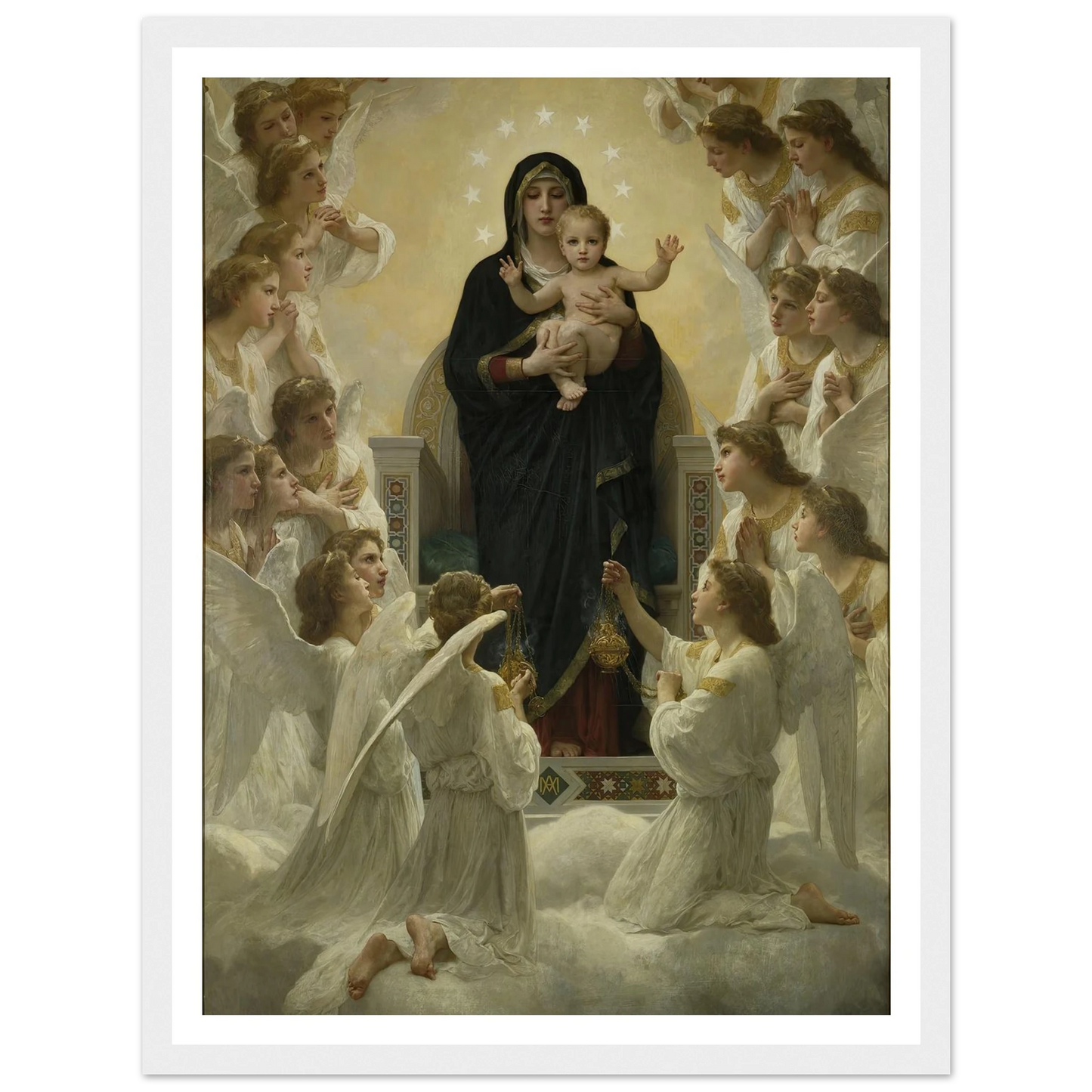 La Vierge aux anges (1900) Art Print | William Bouguereau-Quipham Collections