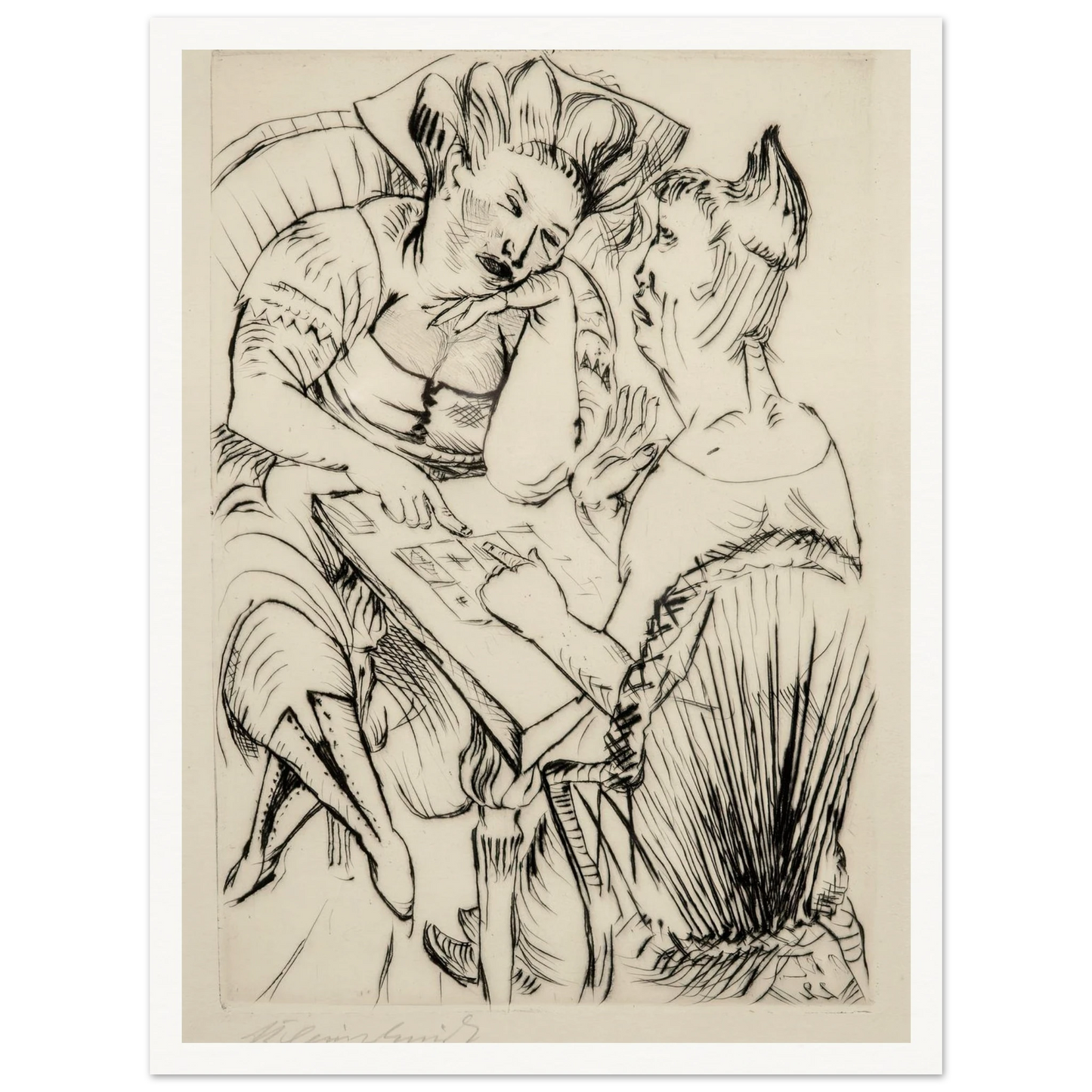 Bei der Kartenlegerin (1922) Art Print | Paul Kleinschmidt-Quipham Collections
