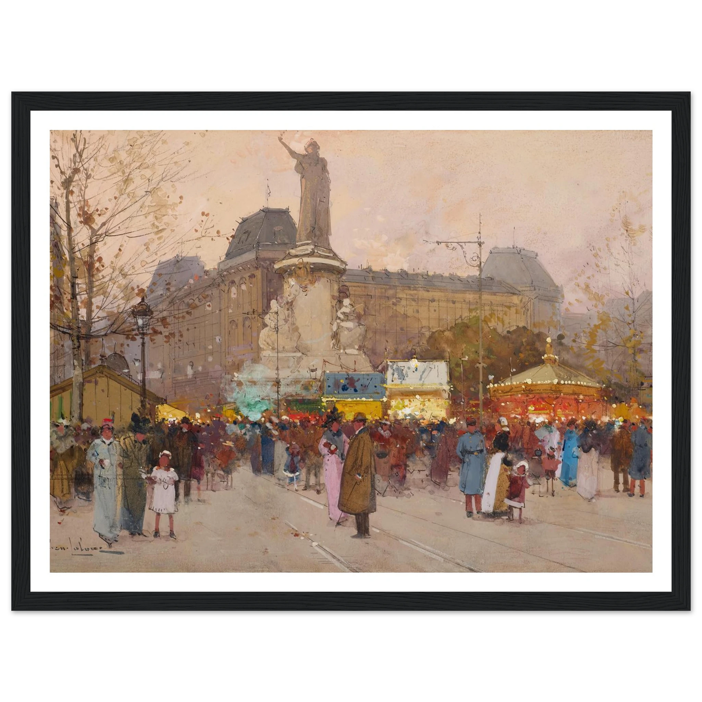 La Place du Republic, Paris Art Print | Eugene Galien Laloue-Quipham Collections