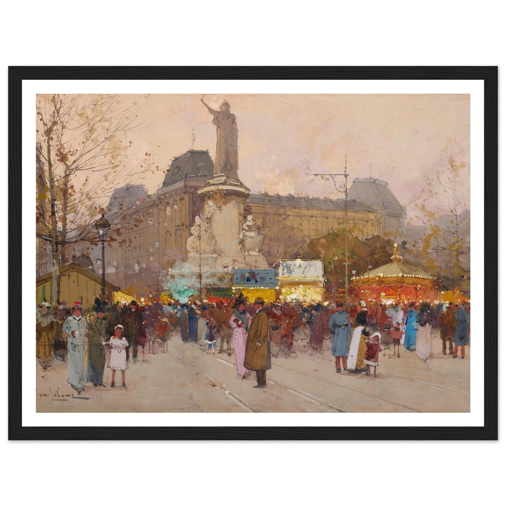 La Place du Republic, Paris Art Print | Eugene Galien Laloue-Quipham Collections