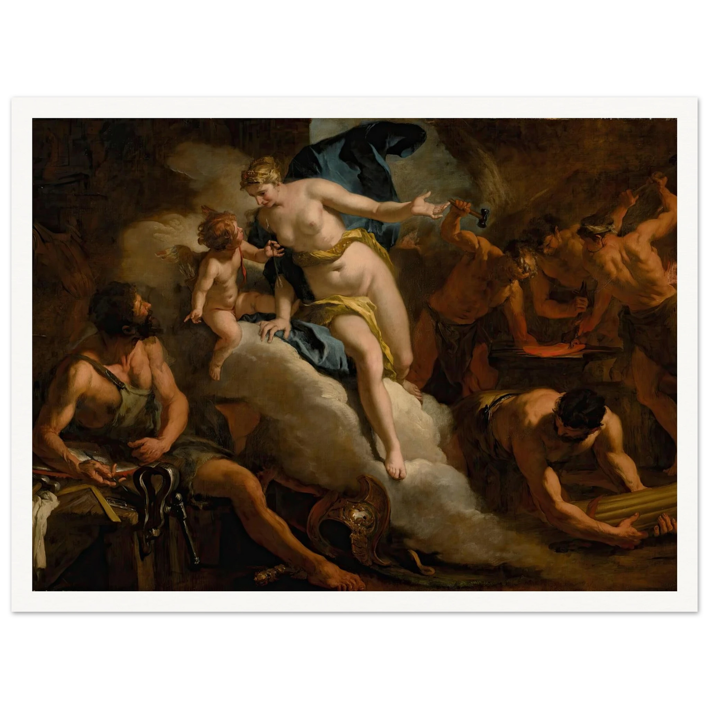 Venus In The Forge Of Vulcan Art Print | Sebastiano Ricci-Quipham Collections