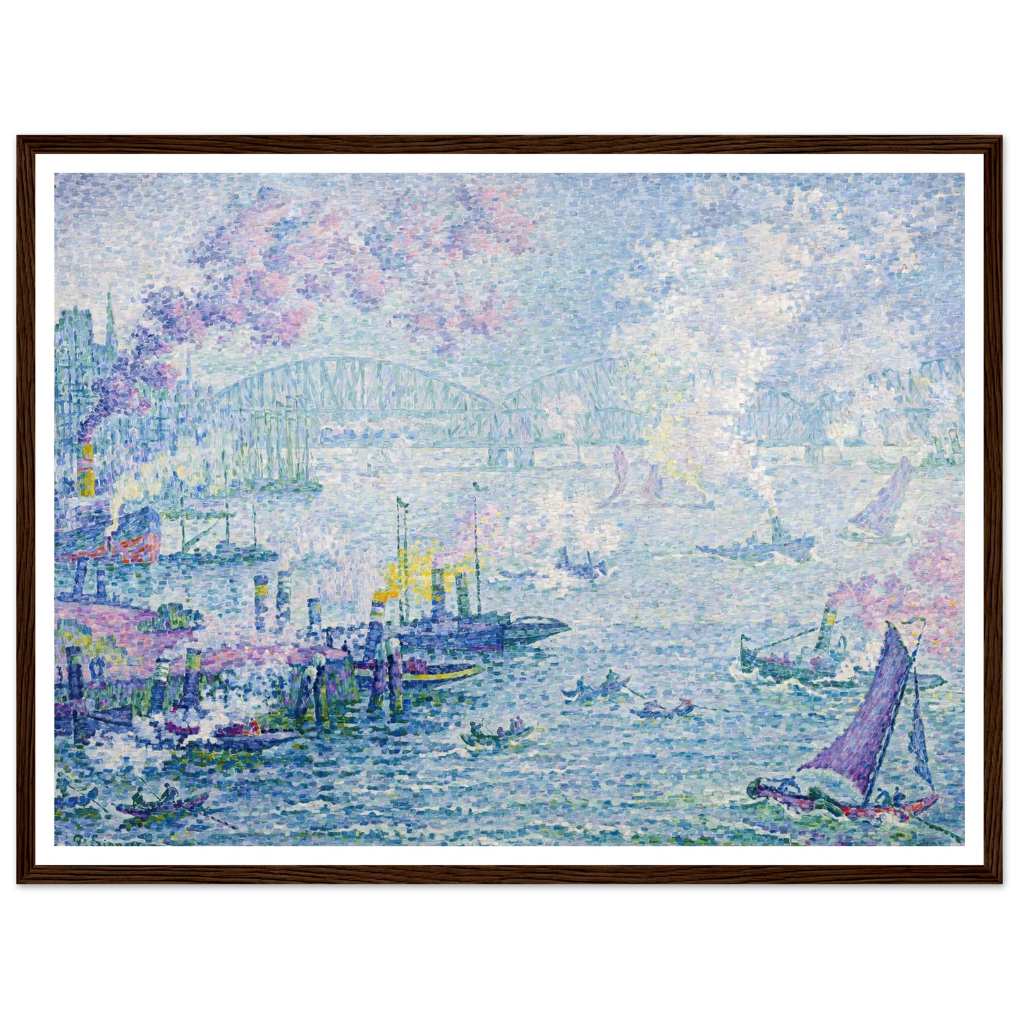 The Port of Rotterdam (1907) Art Print | Paul Signac-Quipham Collections