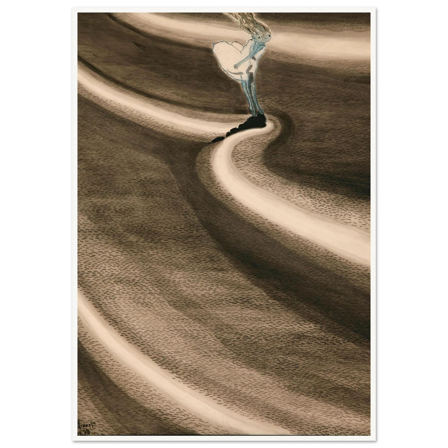 Fillettes devant la vague (1908) Art Print | Leon Spilliaert-Quipham Collections