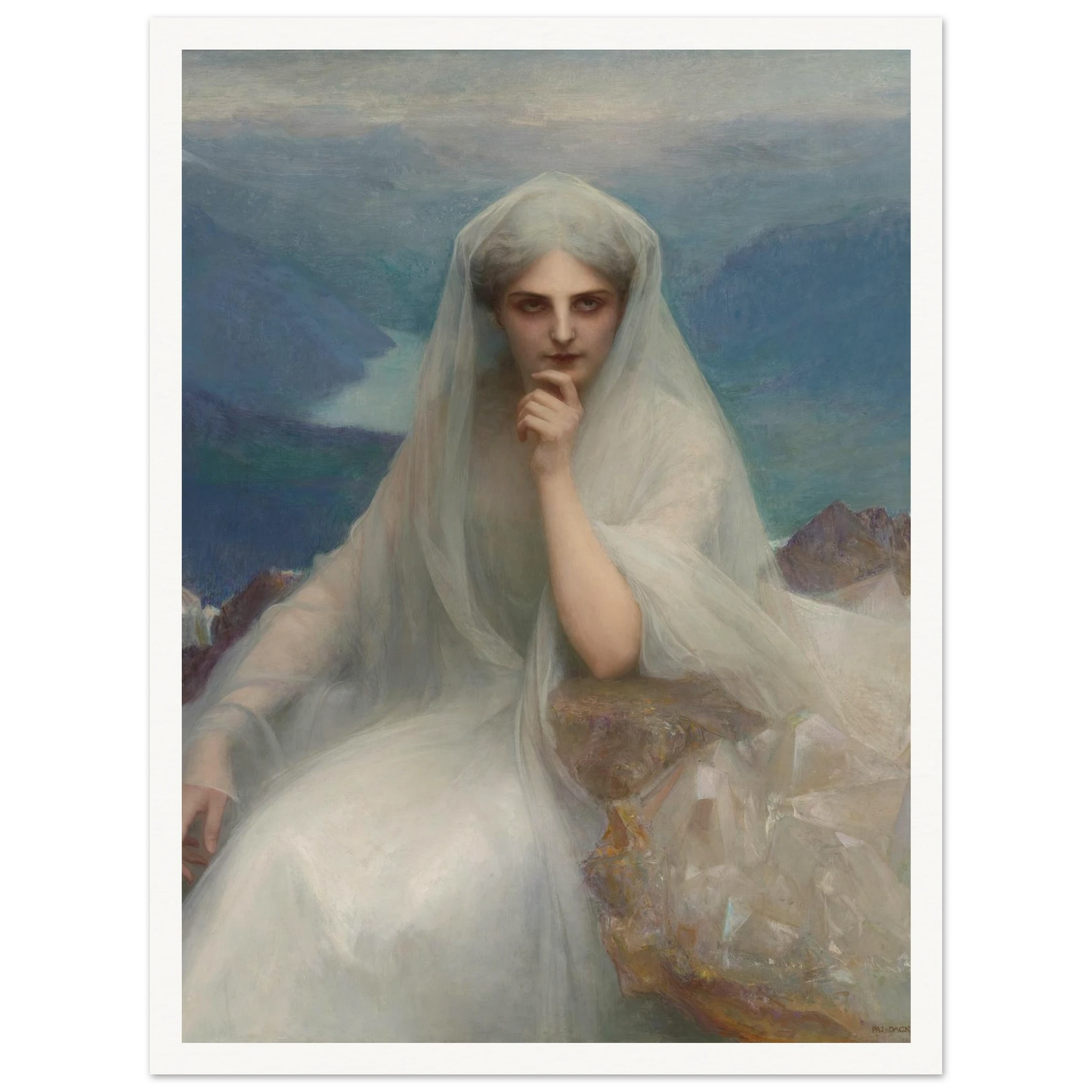Sur Les Cimes (On The Summit) (1903) Art Print | Pascal Adolphe Jean Dagnan Bouveret-Quipham Collections