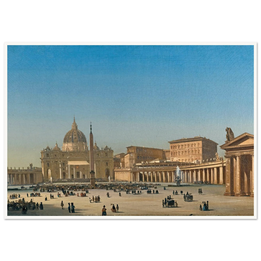 The Benediction Of Pius Ix In St Peter’s Square, Rome (1857) Art Print | Ippolito Caffi-Quipham Collections