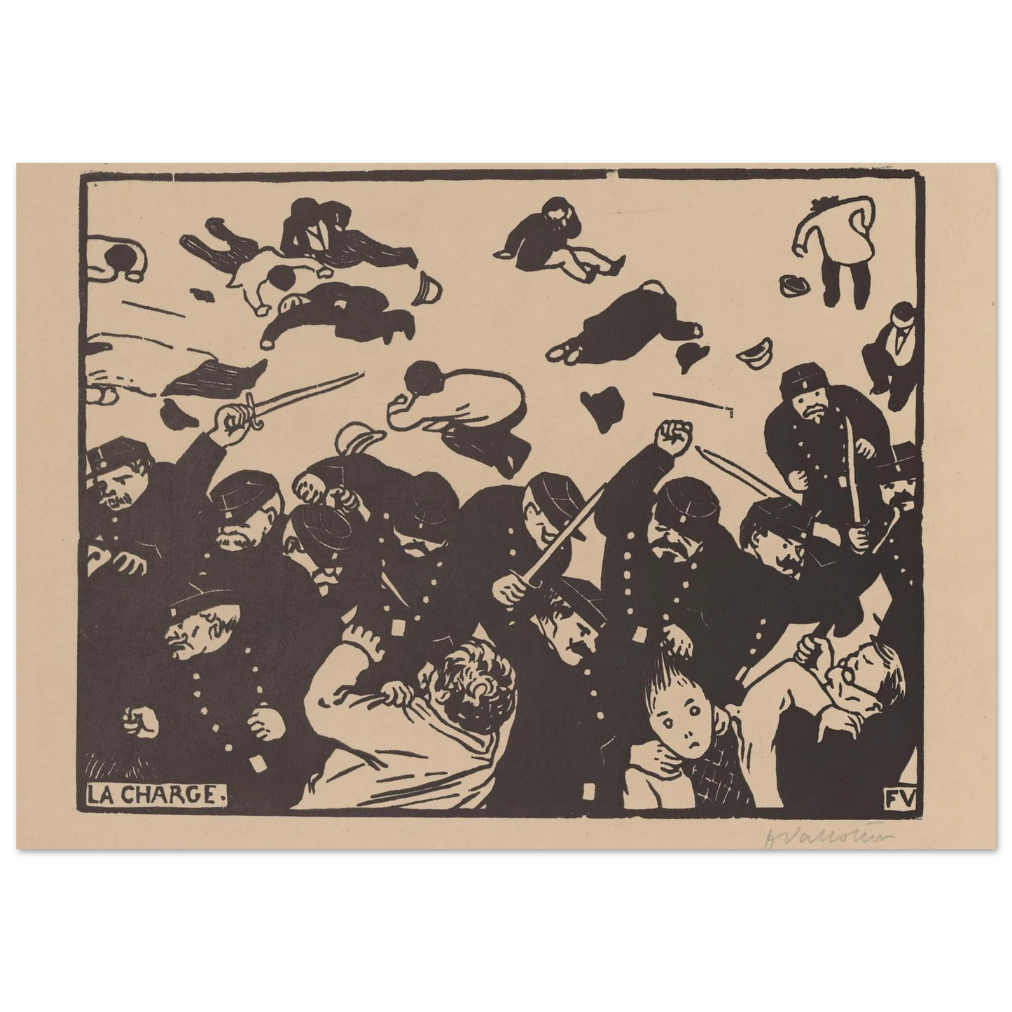 La charge (1893) Art Print | Felix Vallotton-Quipham Collections