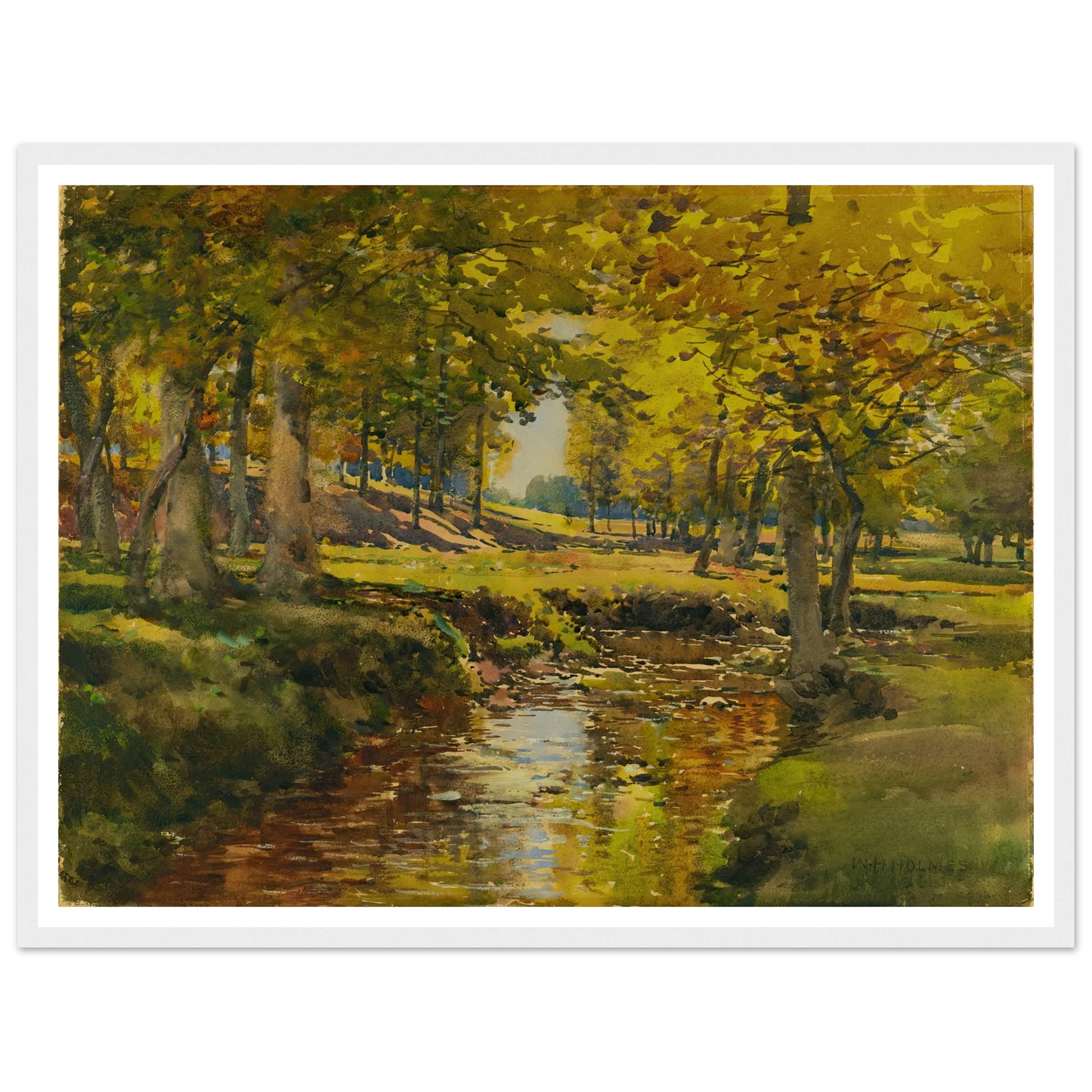 Autumn In The Meadow Edge Art Print | William Henry Holmes-Quipham Collections