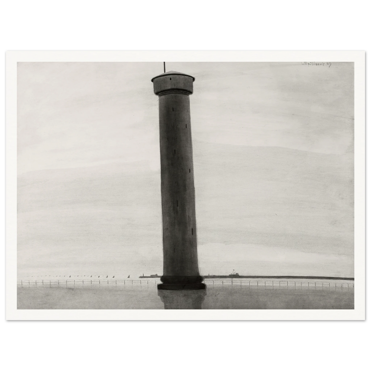 Le Phare aux signaux [De vuurtoren] (1909) Art Print | Leon Spilliaert-Quipham Collections