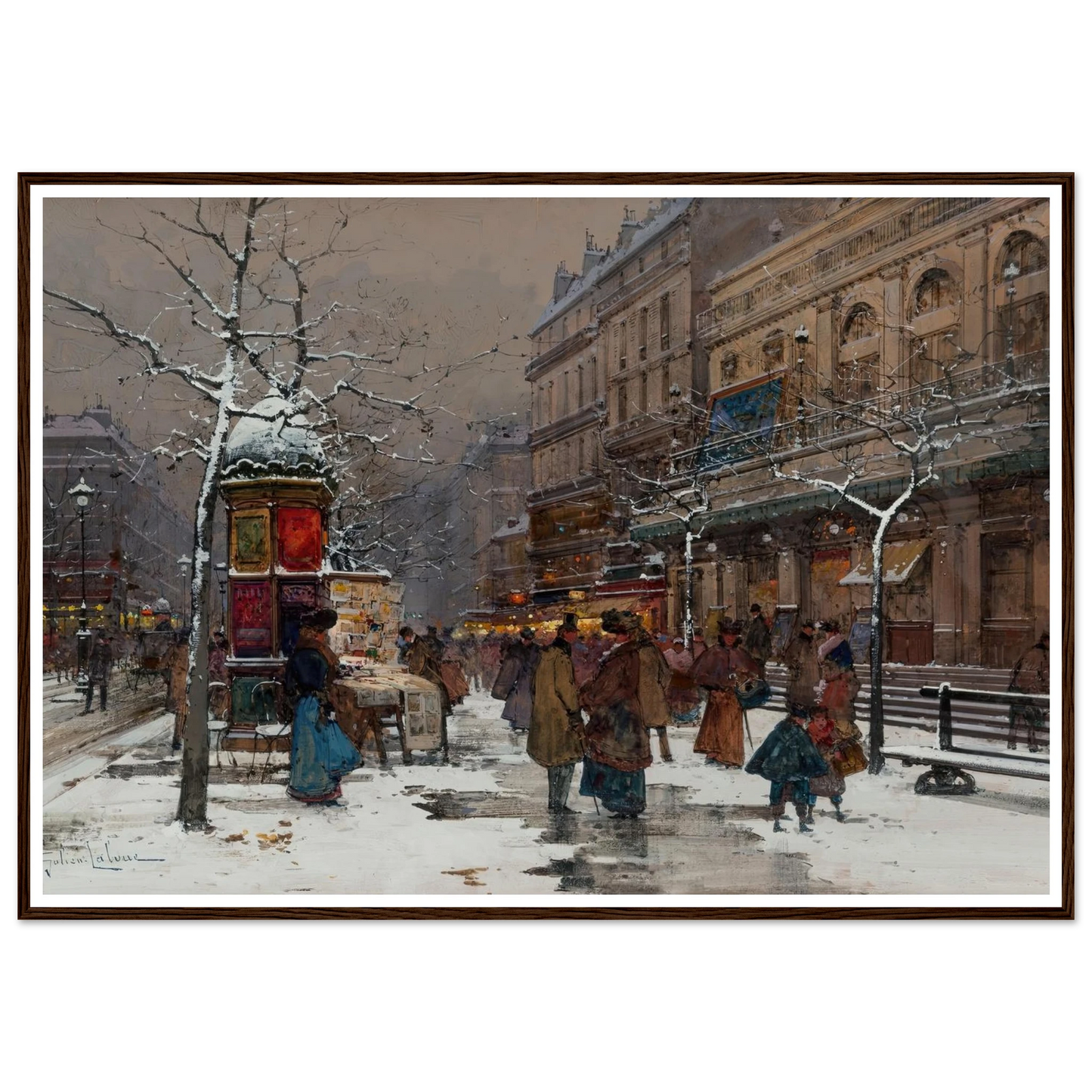 Paris, boulevard en hiver Art Print | Eugene Galien Laloue-Quipham Collections