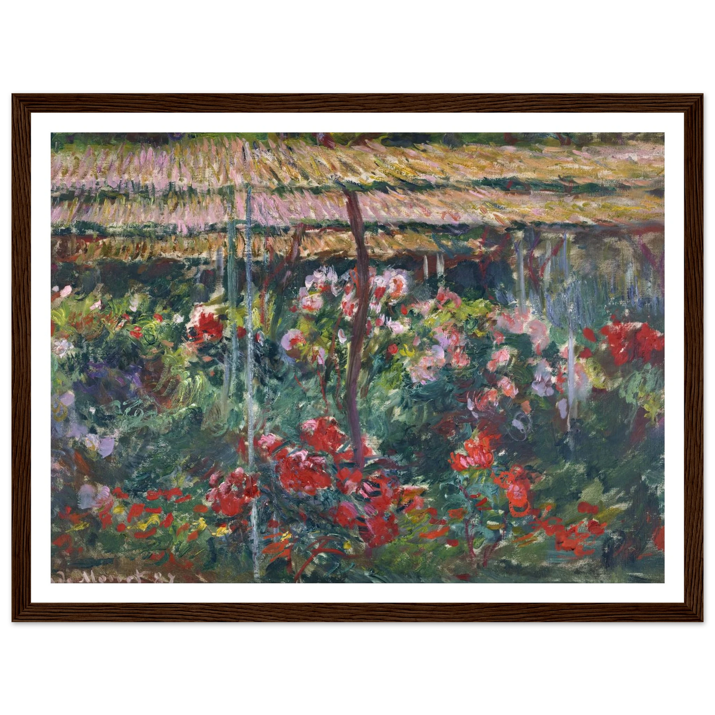 Peony Garden (1887) Art Print | Claude Monet-Quipham Collections