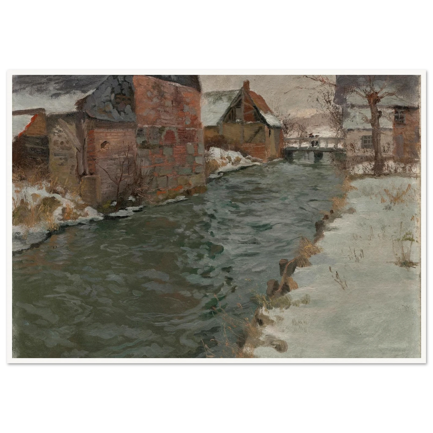 Hameau en bord de rivière (1895) Art Print | Frits Thaulow-Quipham Collections