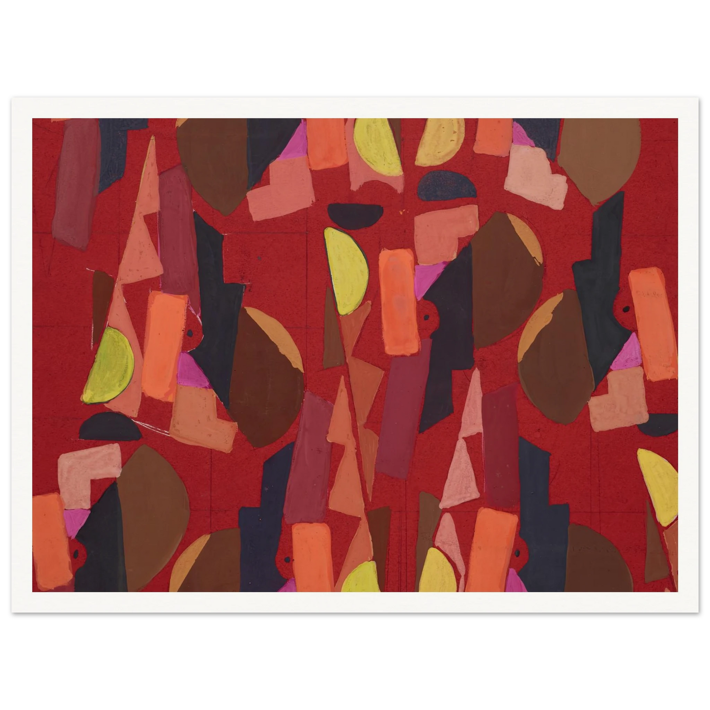 Untitled (Textile design no VI) (circa 1925) Art Print | Frances Hodgkins-Quipham Collections