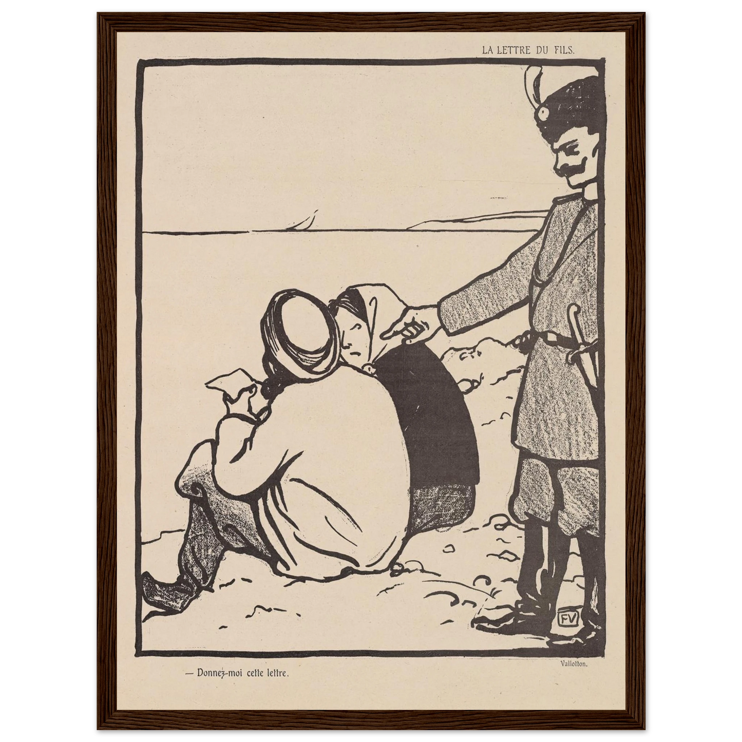 6 juin 1903 Art Print | Felix Vallotton - Framed Poster - 30x40 cm / 12x16″ - Black frame