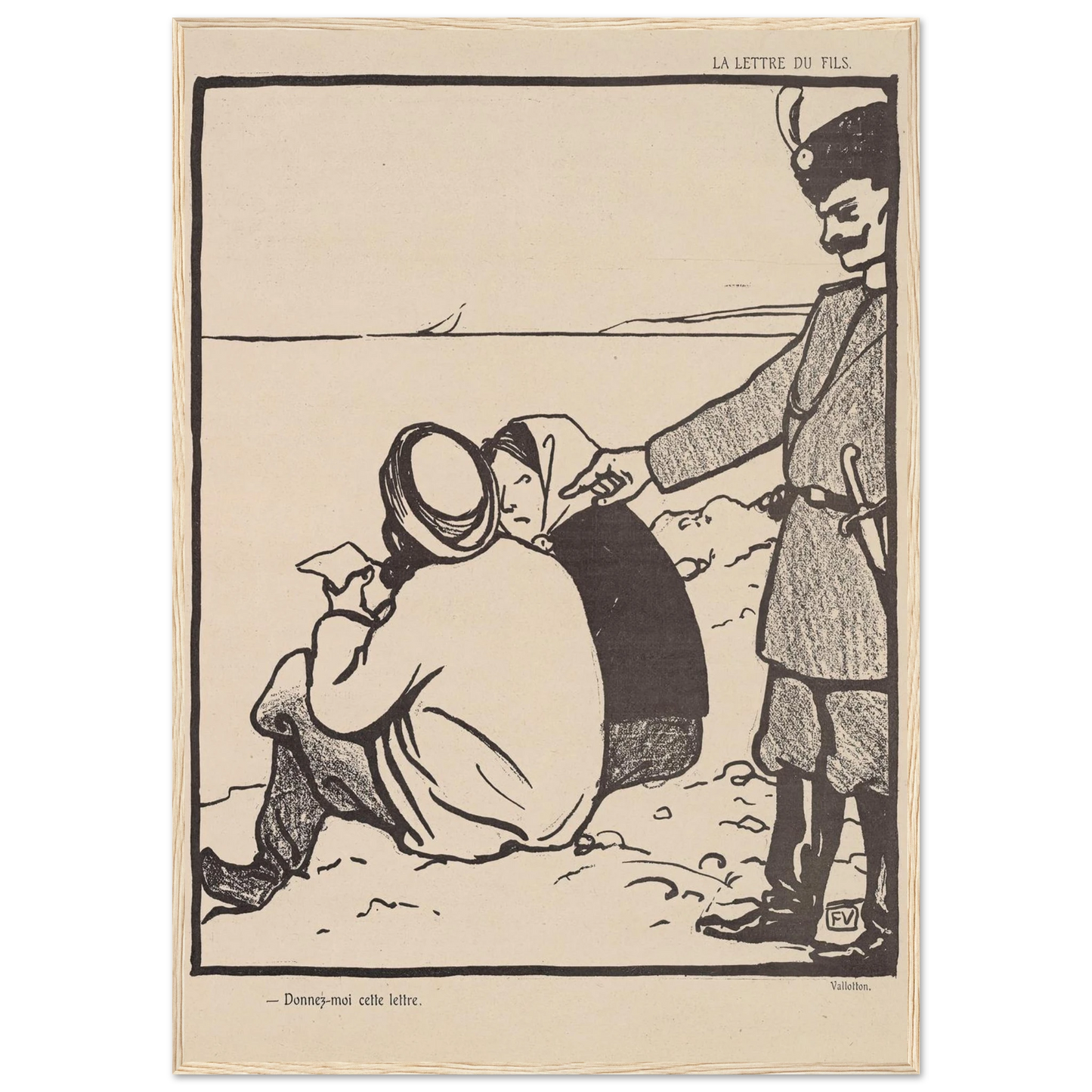 6 juin 1903 Art Print | Felix Vallotton - Framed Poster - 30x40 cm / 12x16″ - Black frame