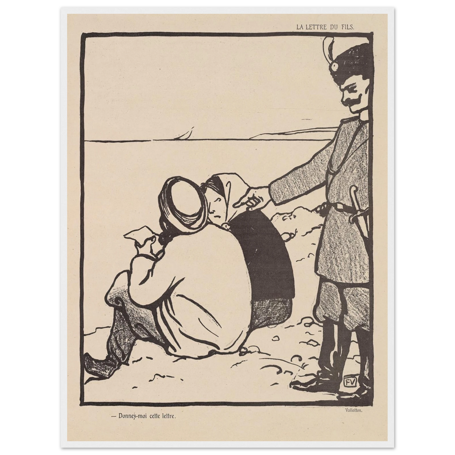 6 juin 1903 Art Print | Felix Vallotton - Framed Poster - 30x40 cm / 12x16″ - Black frame