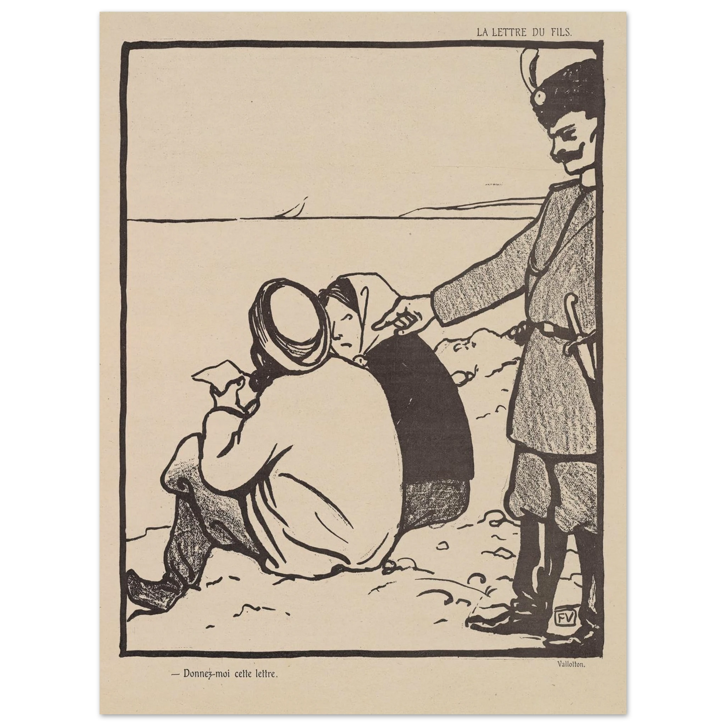 6 juin 1903 Art Print | Felix Vallotton - Framed Poster - 30x40 cm / 12x16″ - Black frame