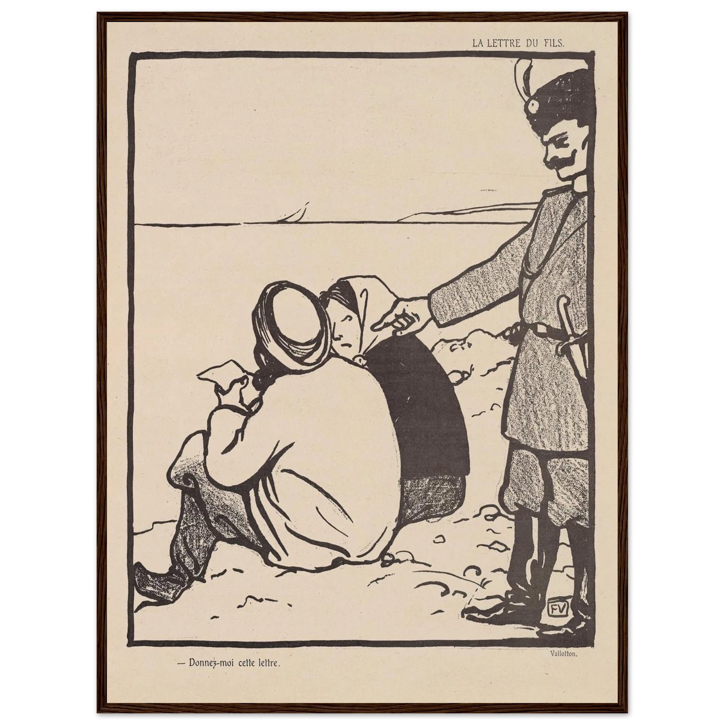 6 juin 1903 Art Print | Felix Vallotton - Framed Poster - 30x40 cm / 12x16″ - Black frame