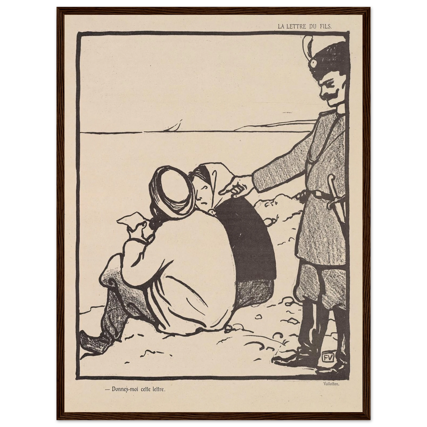 6 juin 1903 Art Print | Felix Vallotton - Framed Poster - 30x40 cm / 12x16″ - Black frame