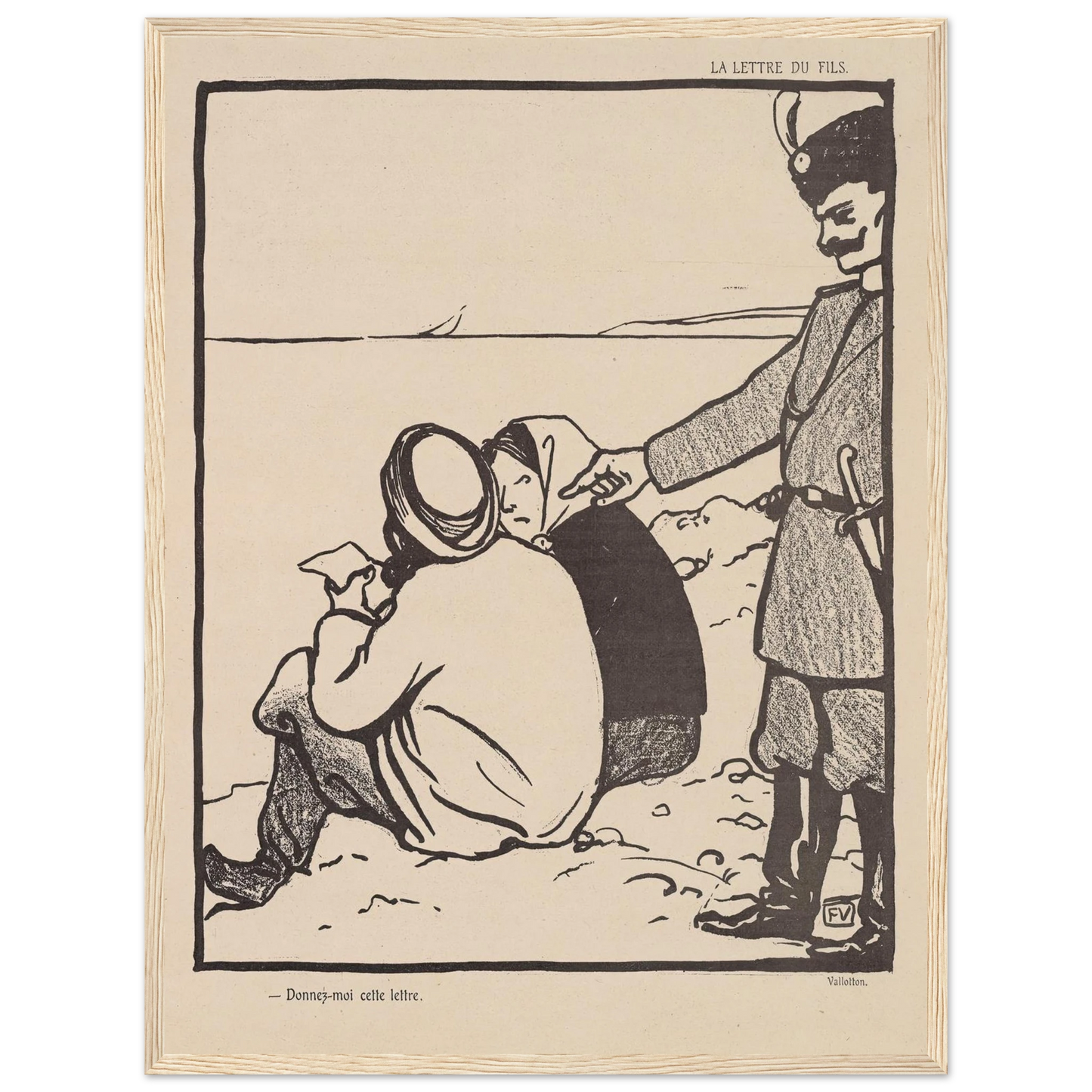 6 juin 1903 Art Print | Felix Vallotton - Framed Poster - 30x40 cm / 12x16″ - Black frame