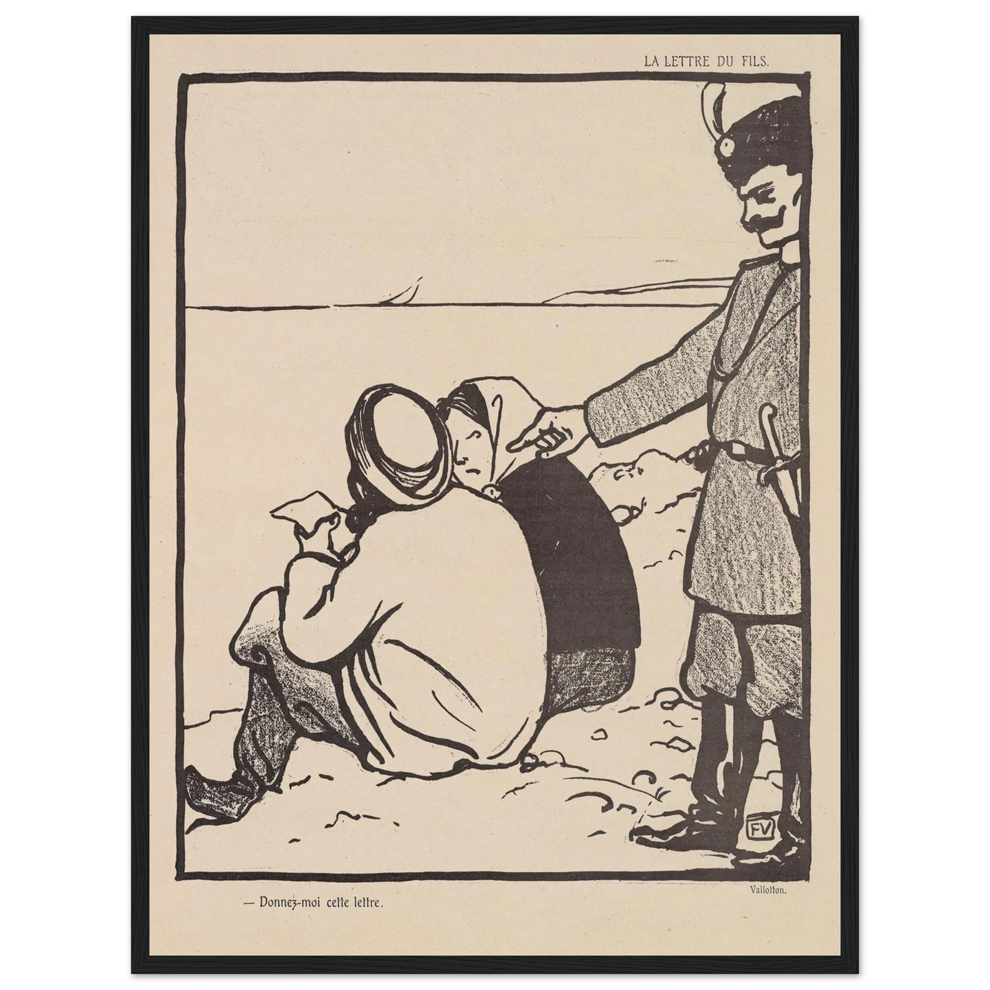 6 juin 1903 Art Print | Felix Vallotton - Framed Poster - 30x40 cm / 12x16″ - Black frame