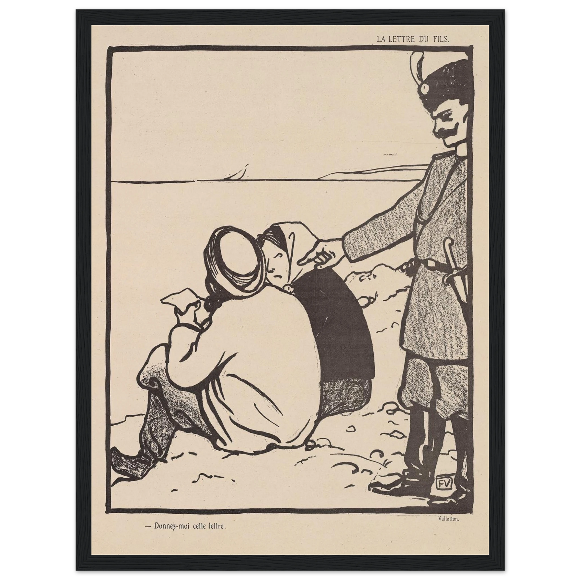 6 juin 1903 Art Print | Felix Vallotton - Framed Poster - 30x40 cm / 12x16″ - Black frame