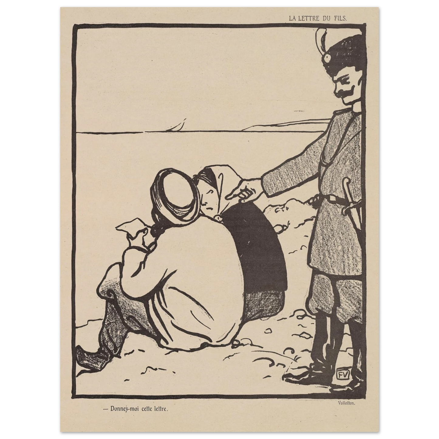 6 juin 1903 Art Print | Felix Vallotton - Framed Poster - 30x40 cm / 12x16″ - Black frame