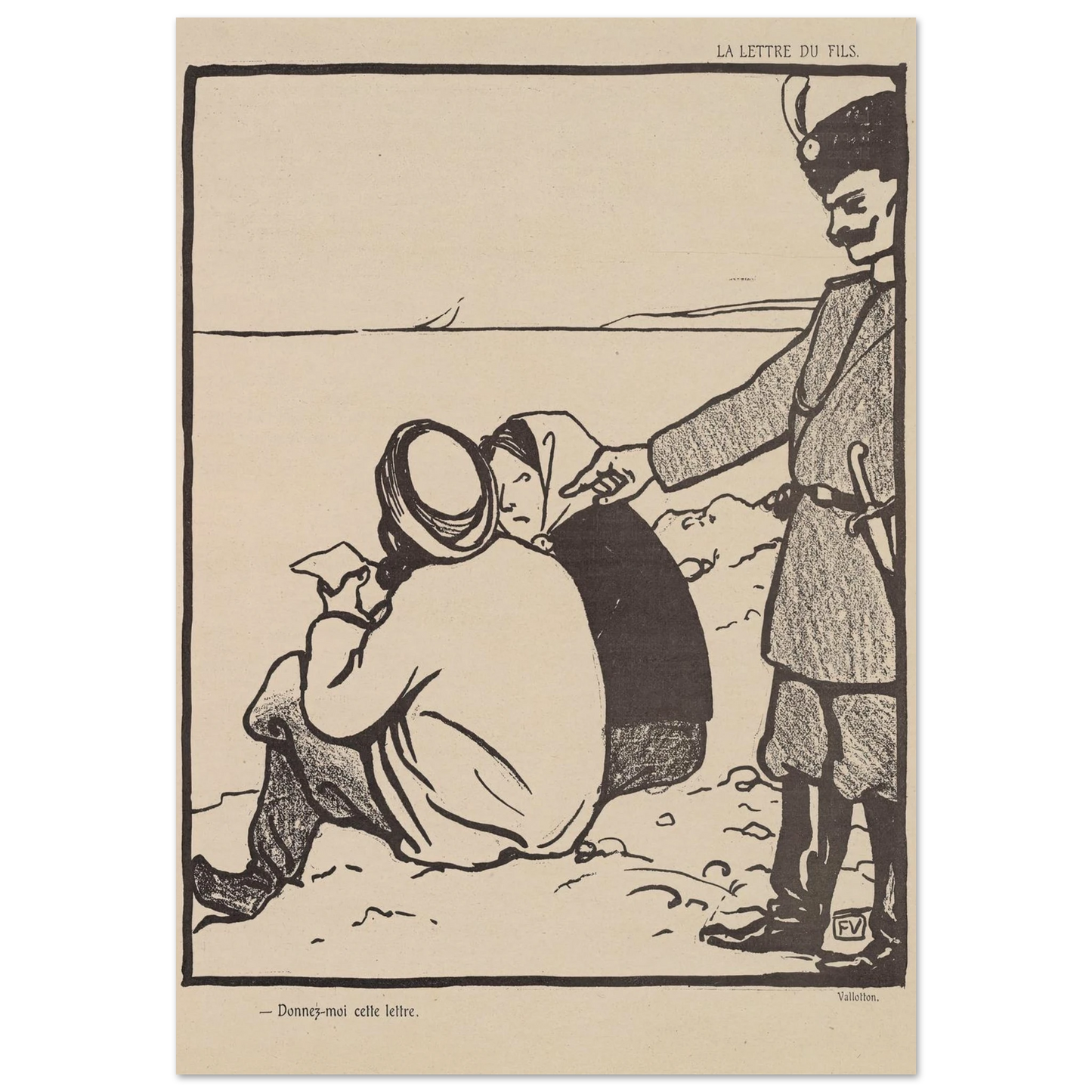 6 juin 1903 Art Print | Felix Vallotton - Framed Poster - 30x40 cm / 12x16″ - Black frame