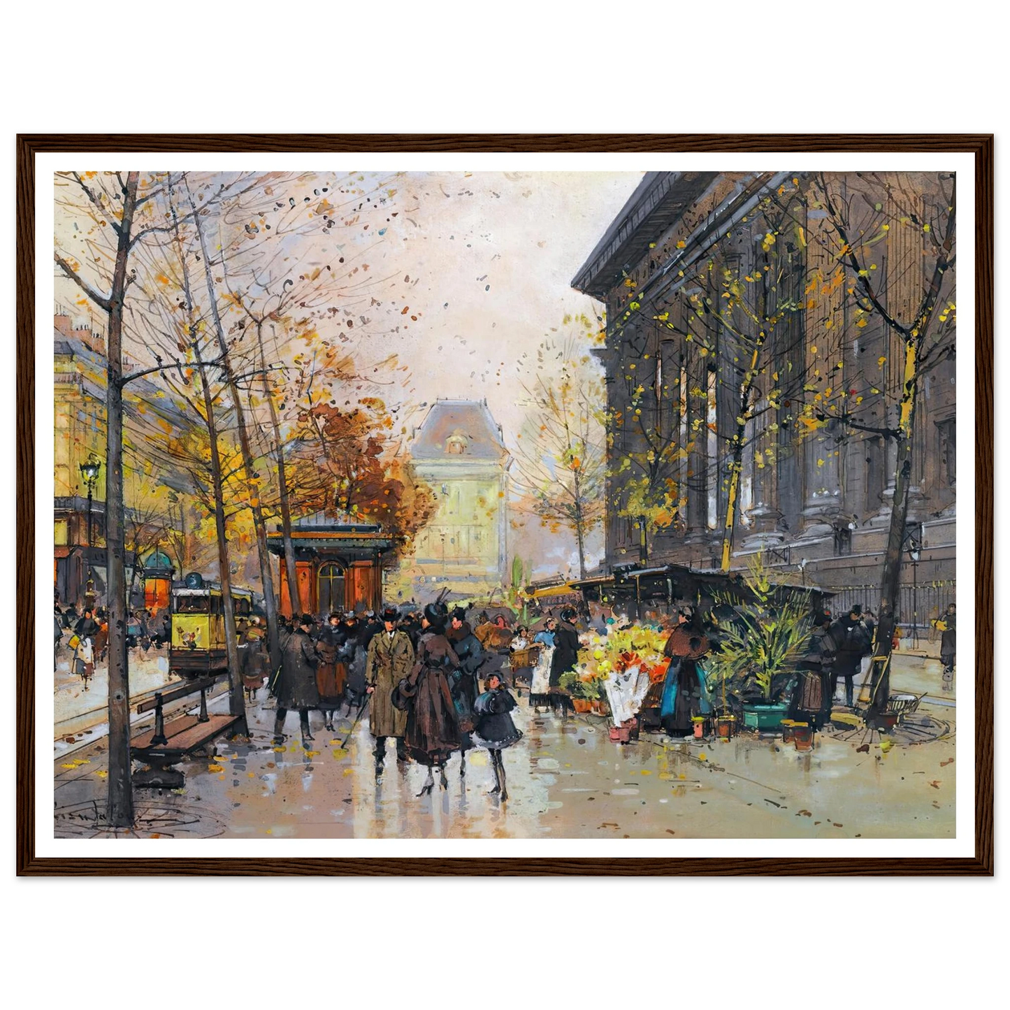 Le Marché Aux Fleurs, La Madeleine Art Print | Eugene Galien Laloue-Quipham Collections